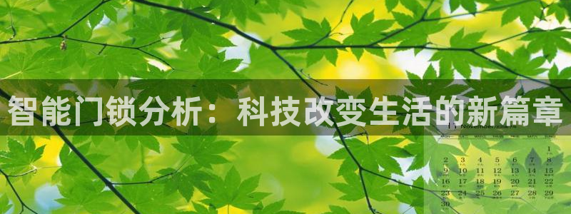 开丰娱乐万六七五一38：智能门锁分析：科技改变生活的新篇章