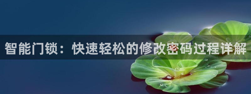 开丰娱乐怎么样：智能门锁：快速轻松的修改密码过程详解