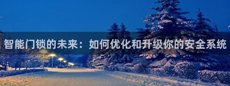 开丰娱乐平台注册：智能门锁的未来：如何优化和升级你的安全系统