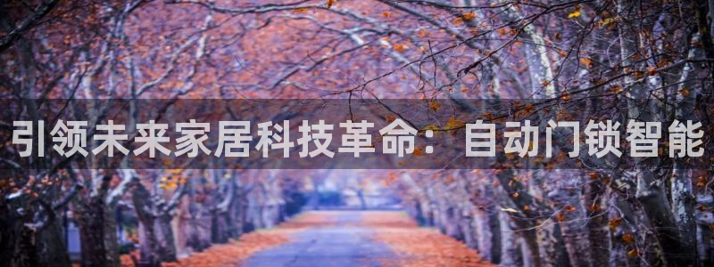 开丰娱乐后7O667：引领未来家居科技革命：自动门锁智能