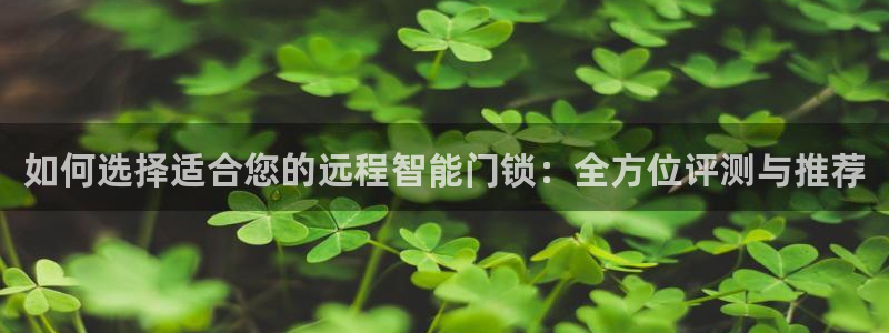 开丰娱乐平台官网登录：如何选择适合您的远程智能门锁：全方位评